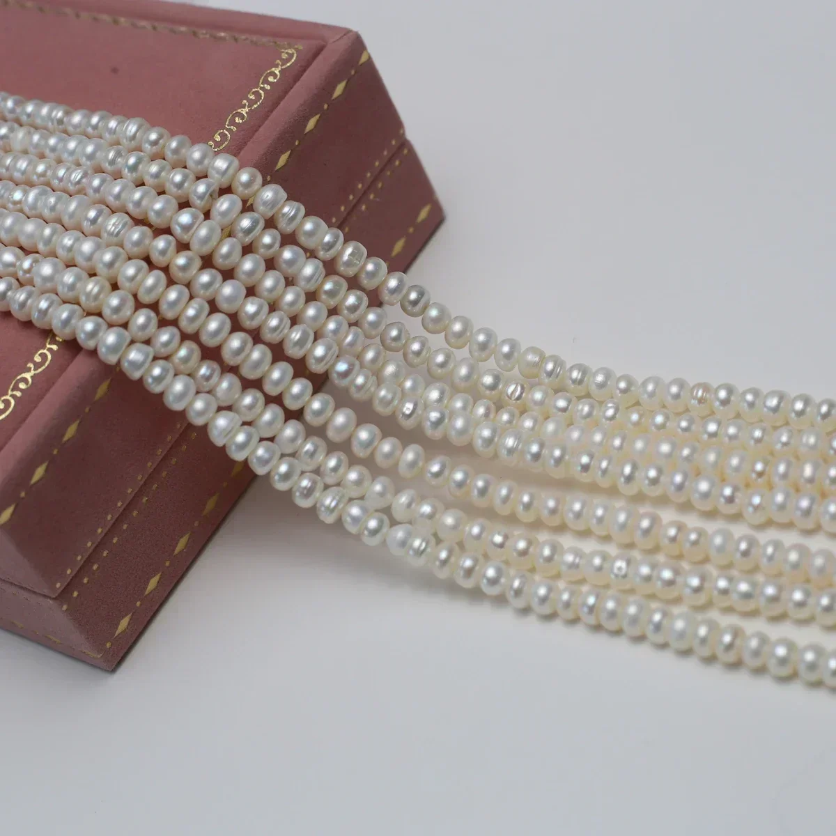 

4-5mm AA Natural Freshwater Pearl Small Round White Isolated Loose Bead Jewelry Make DIY Necklace Bracelet Women Gift Women