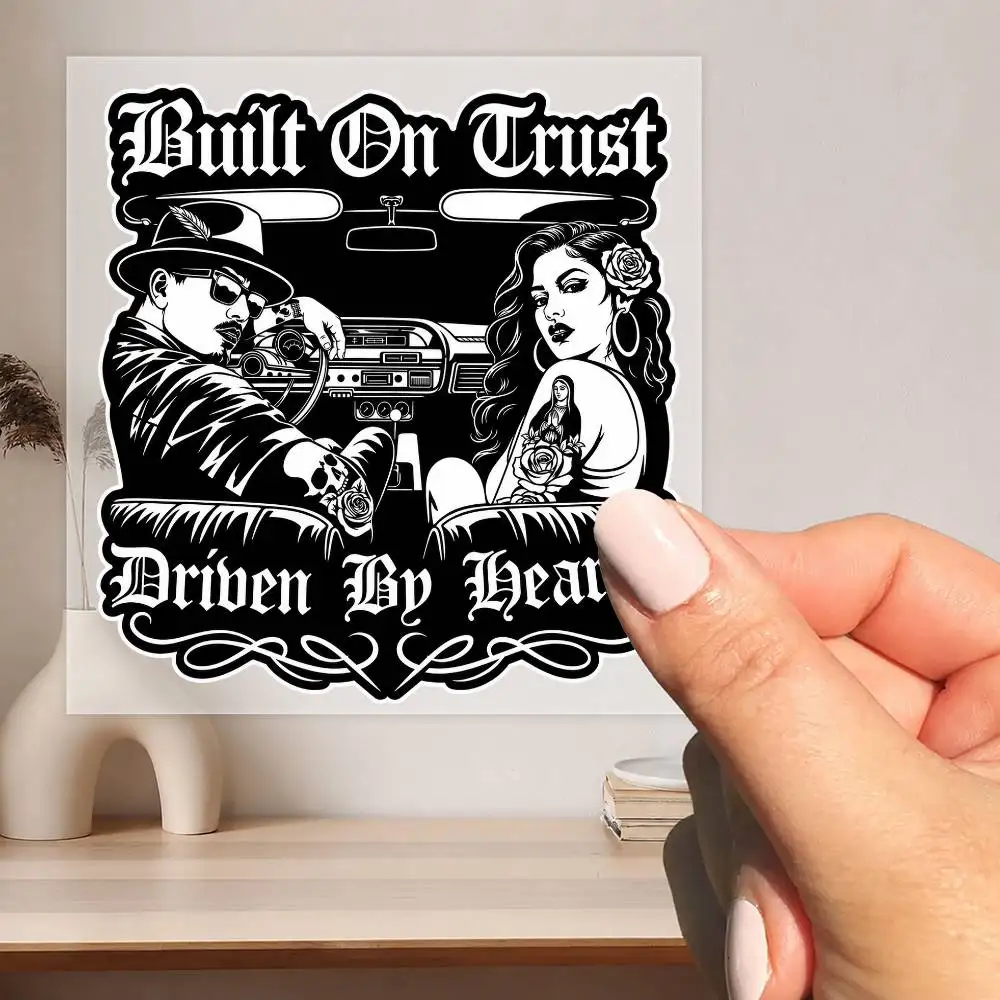 Built On Trust Waterproof stickers for decorating car windows motorcycles and computers.
