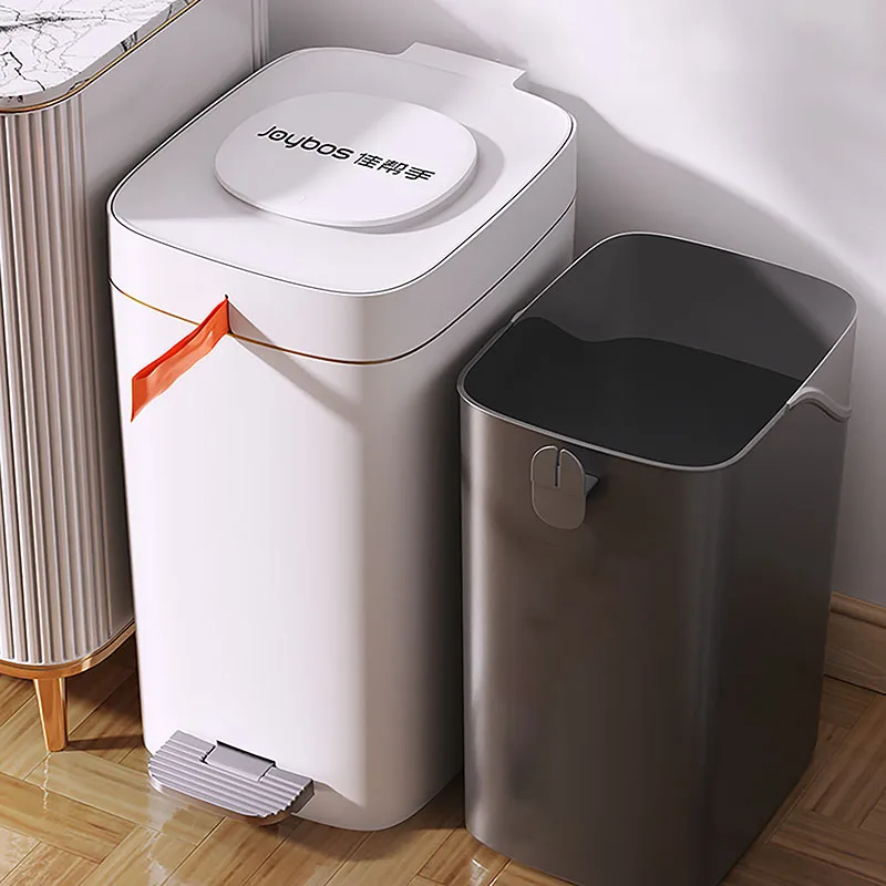 

Trash Can Kitchen Bathroom Waterproof Waste Bin Large Automatic Packaging Bin Creative Drawstring Garbage Bin With Lid 9L