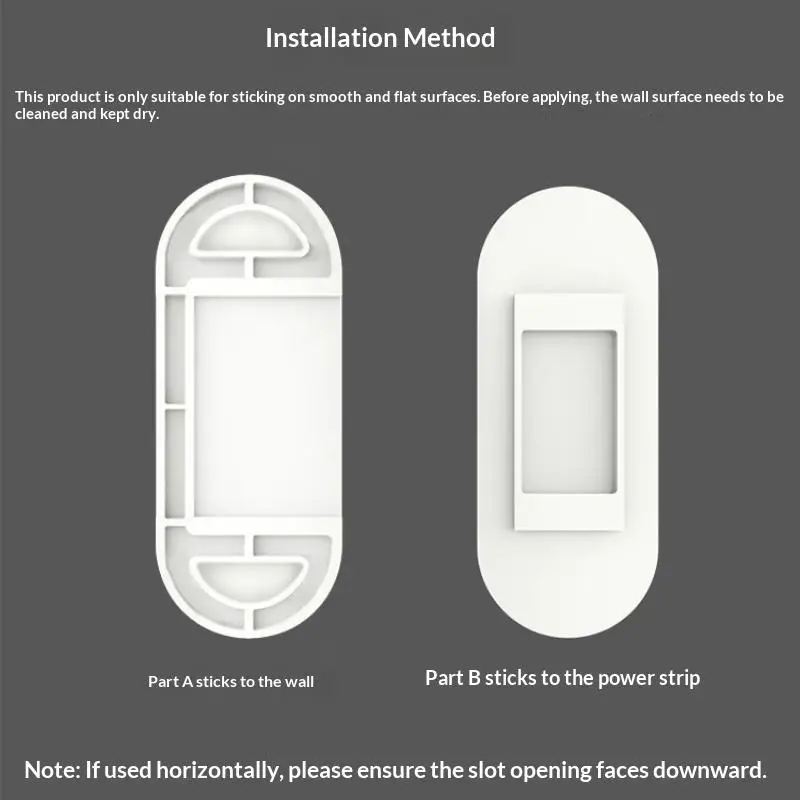 2pcs Adhesive Socket Holder Versatile Cable Management System Heavy Duty Socket Fixer Bracket Stand For WiFi Routers Remote