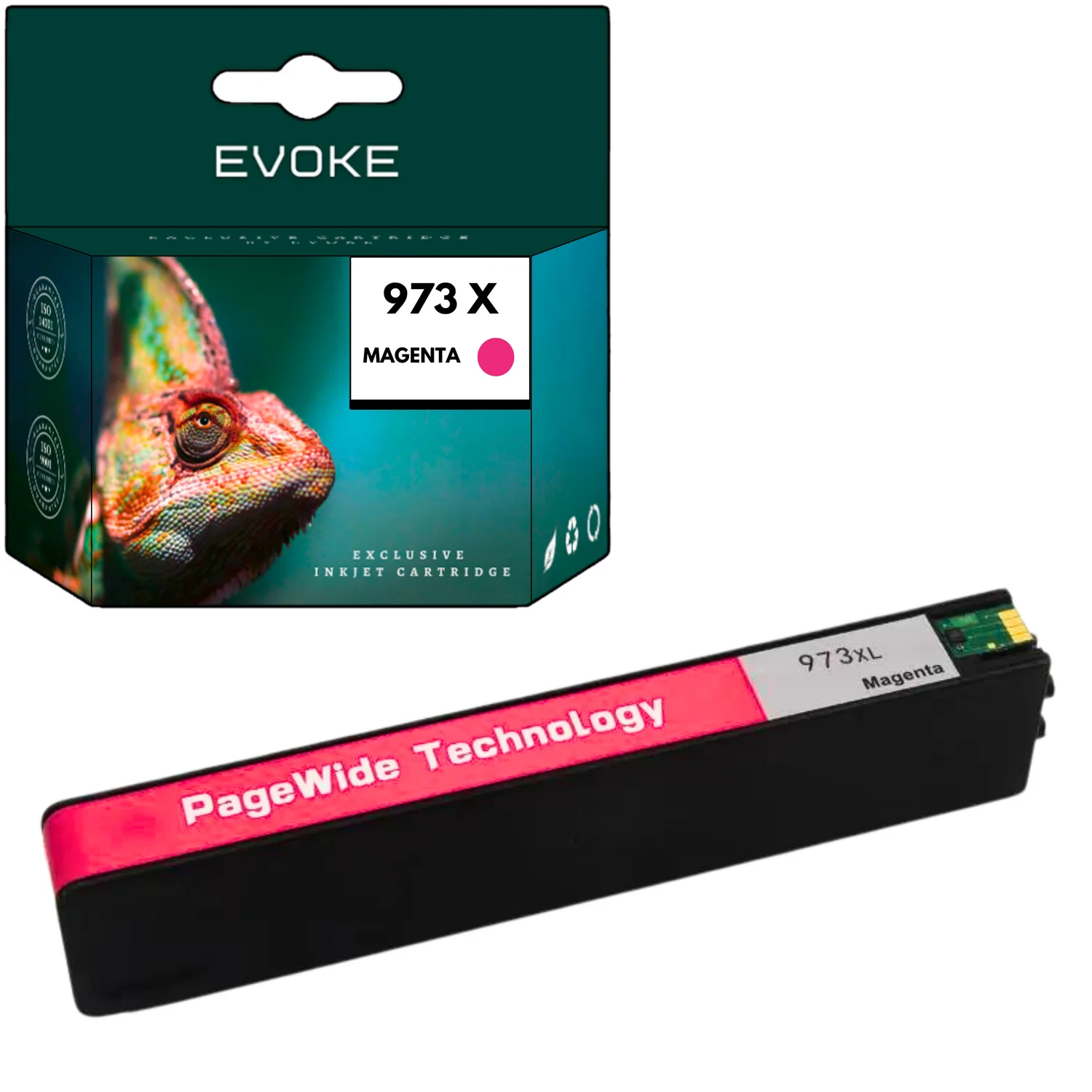 Evoke Compatibele Inkt voor Hp 973X Hp973X F6T82Ae Magenta 105 ml 7500 Pagina's Pagewide Pro 452Dn 452Dw 452Dwt 477Dn 477Dw 477Dwt 552Dw 577Dw 577Z