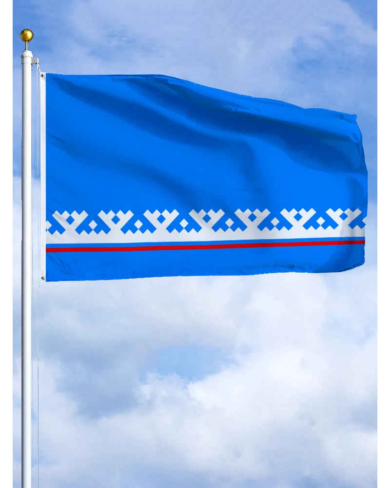 60×90 90x150 120×180CM Yamalo-Nenets Yamalo Nenets Autonomous Okrug Emblem Flag Polyester Printed Banner Tapestry For Decor