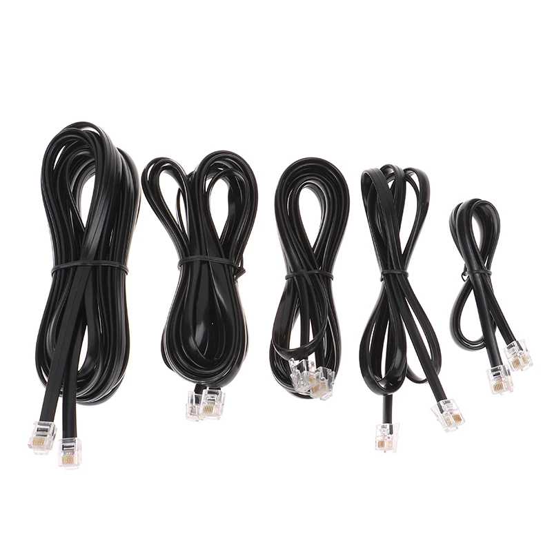 (.) RJ12 6P6C ST-4 ST4 Autoguide Camera Cable For Ioptron Auto Guide iEQ30 Ieq45 Kabel Crystal Head Telephone Jumper Flat Wire