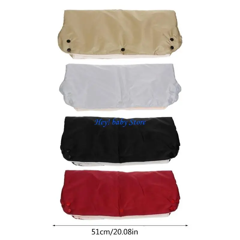 Q1FE Pram Hand Muff Baby Stroller Winter Hand Gloves w/ Thicken Fleece Hand Mittens