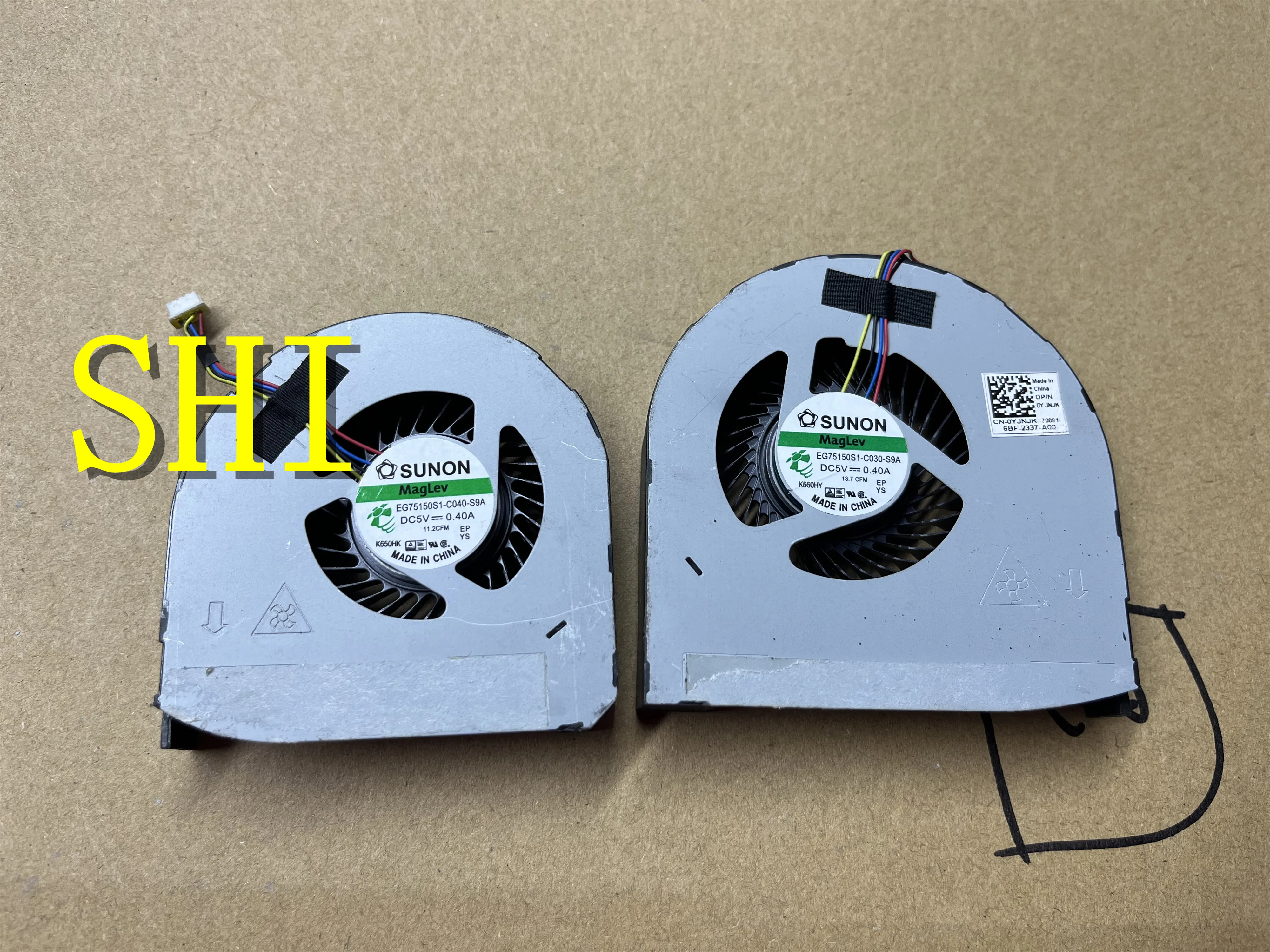 

Used Original Fan DELL FOR Precision 17 7710 M7710 AT1DJ003ZSL AT1DJ003ZAL 0YJNJK A pair Test OK Free Shipping