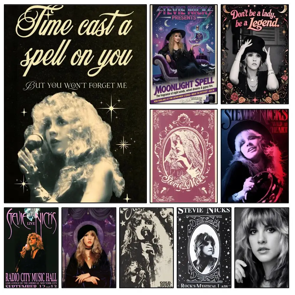 Singer S-Stevie N-Nicks Fleetwood Mac Poster Waterproof HD Modern Peel And Stick Wall Decor Bedroom Living Room Dorm Office