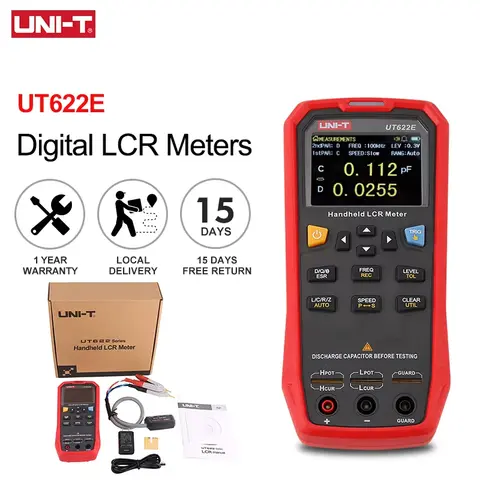 UNI-T LCR Meter UT622E UT622C UT622A Handheld Professional Digital Capacimeter Esr Meters Transistor Tester USB Connectivity
