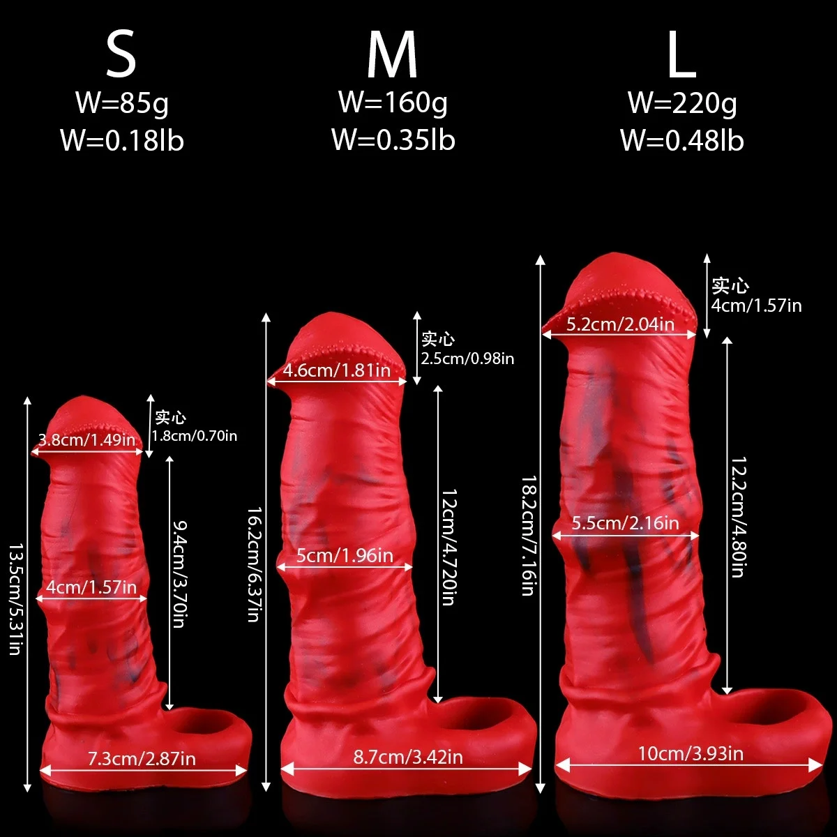 Realistic Horse Cock Sleeve 18+ Men Sex Toys Soft Silicone Hollow Penis Sleeve Condoms Male Dick Bold Penis Enlargement Extender view 6