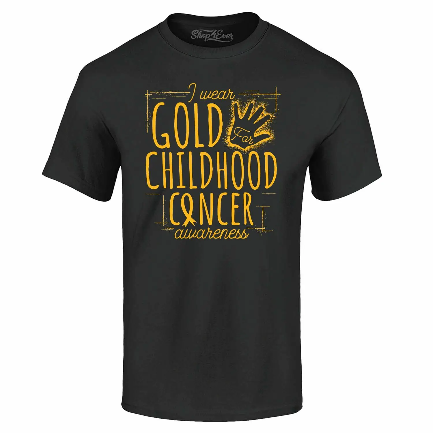 

Футболка I Wear Gold For Childhood Cancer Awareness, рубашки с золотой лентой