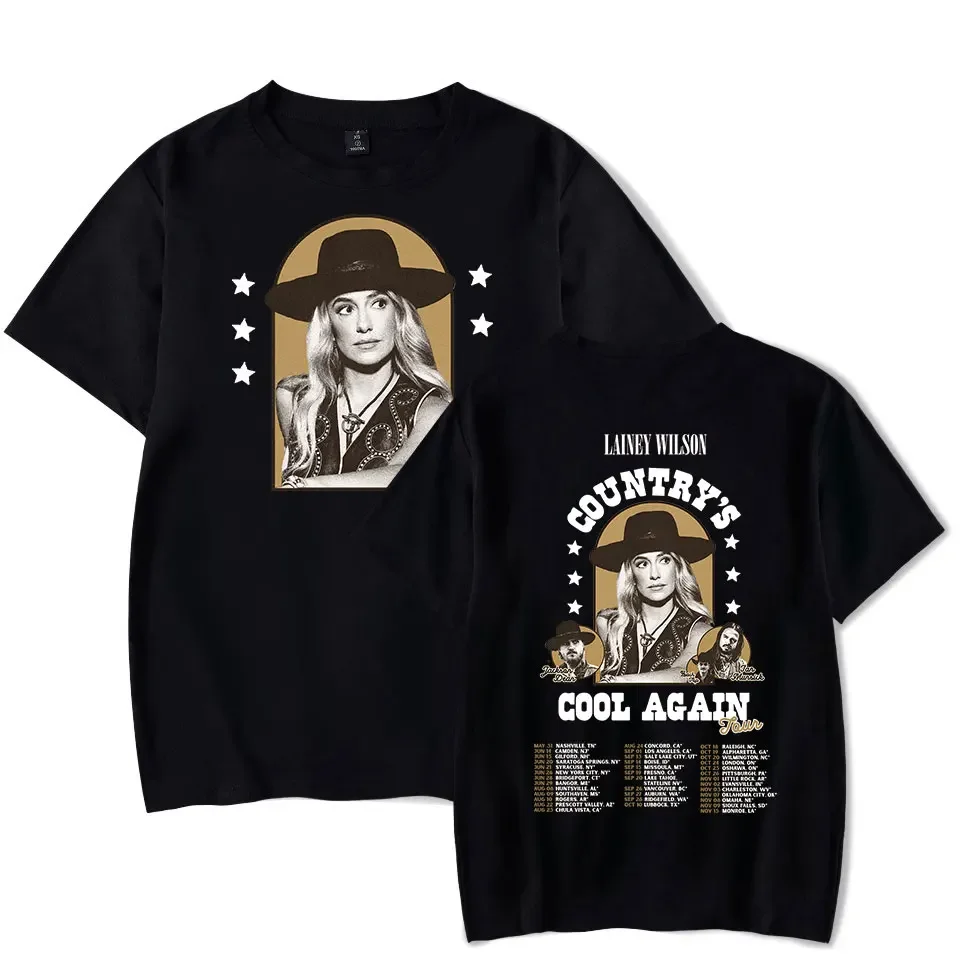 Lainey Wilson Merch Country's Cool Again Tour T-shirt Unisex Fashion Casual Short Sleeve Graphic Tees Streetwear Harajuku Tops