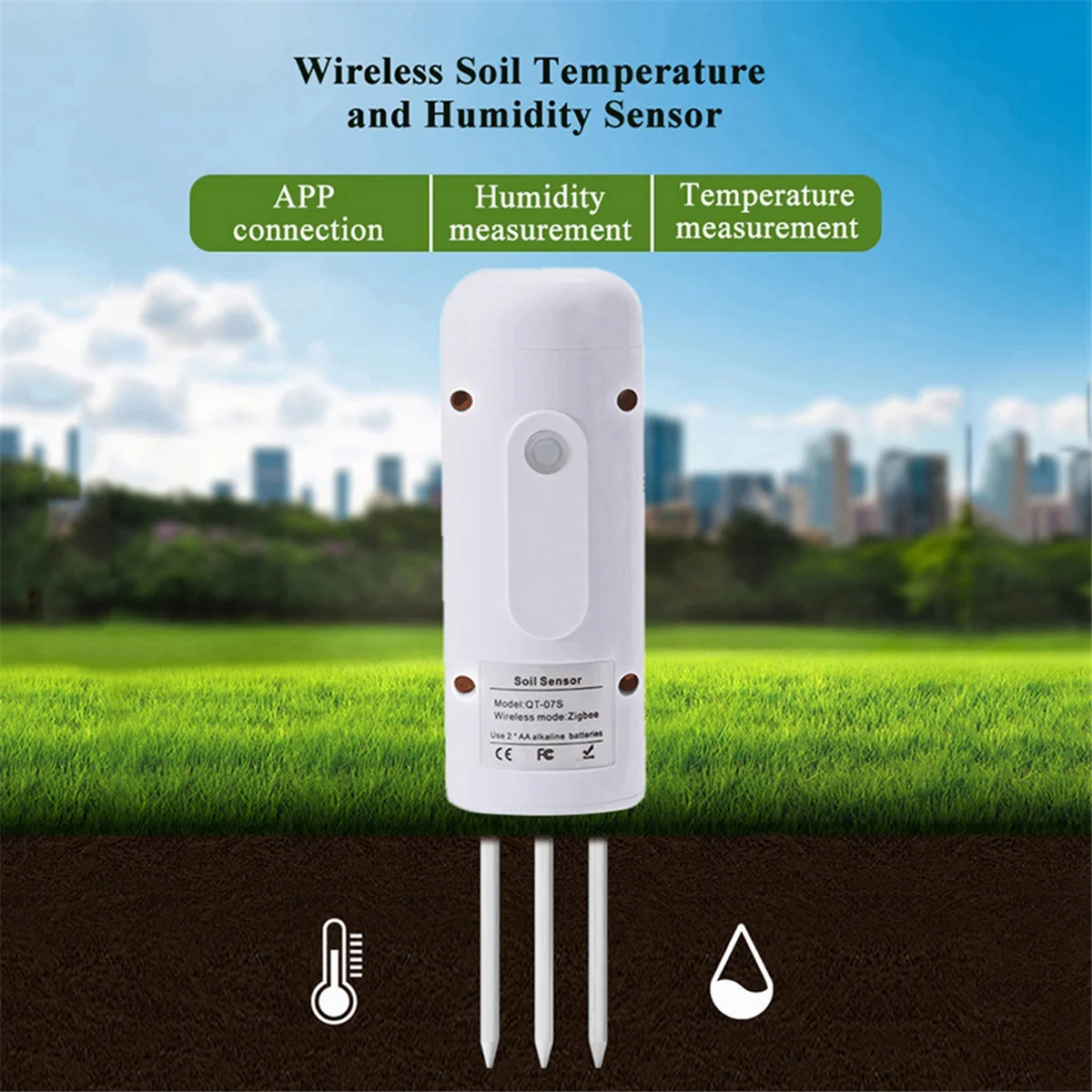 Sensore di umidità del suolo Wireless Tuya /Bee Tester di umidità della temperatura intelligente APP per cellulare Monitor in tempo reale