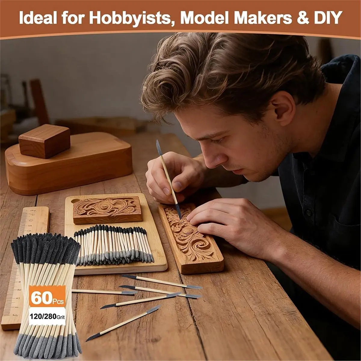 [cnim]-bastoes-de-lixamento-60pcs-lixadeira-de-ponta-dupla-120-280-graos-para-modelos-plasticos-madeira-e-detalhamento-de-artesanato