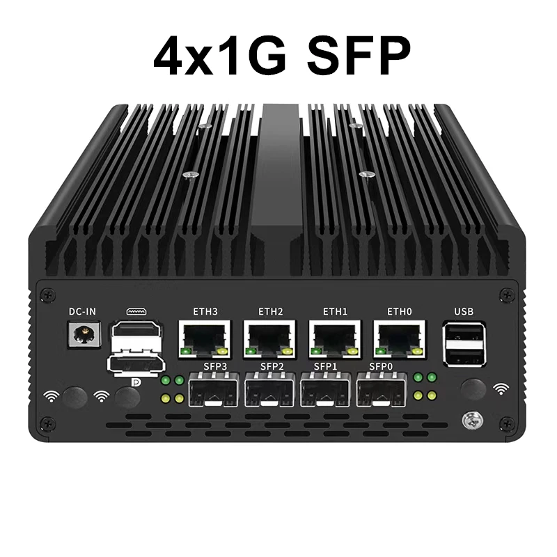 H14 Intel Pentium Gold 8505 Firewall Appliance 4x2.5G LAN 10G SFP DDR5 NVMe Mini PC for Proxmox ESXi pfSense Router Server