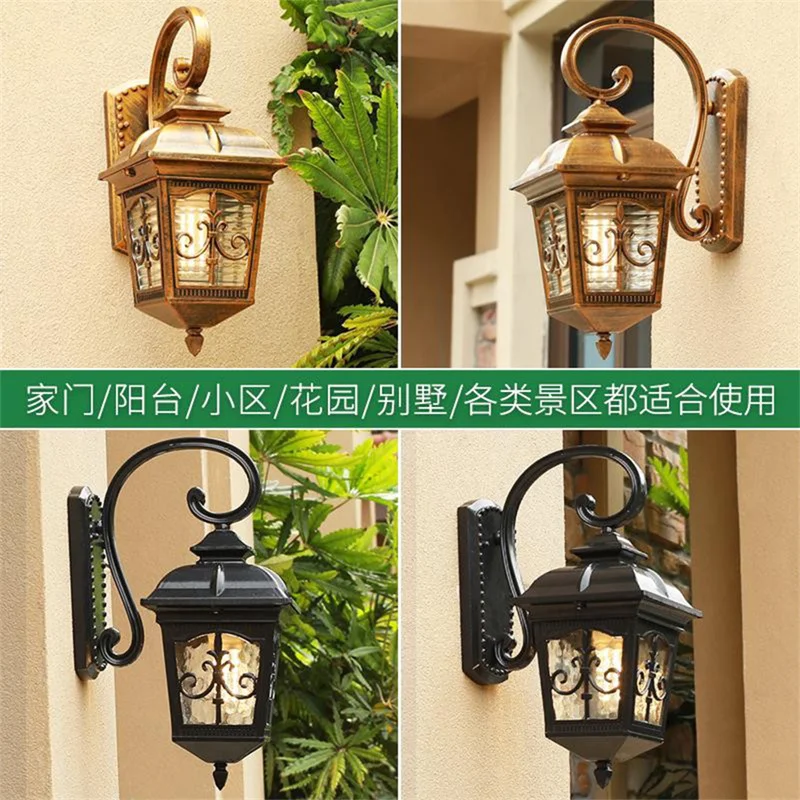 

Villa Community European Type Outdoor Wall Lamp Waterproof Rust Thickened Exterior Wall Lamp Balcony Aisle Door New Wall Lamp