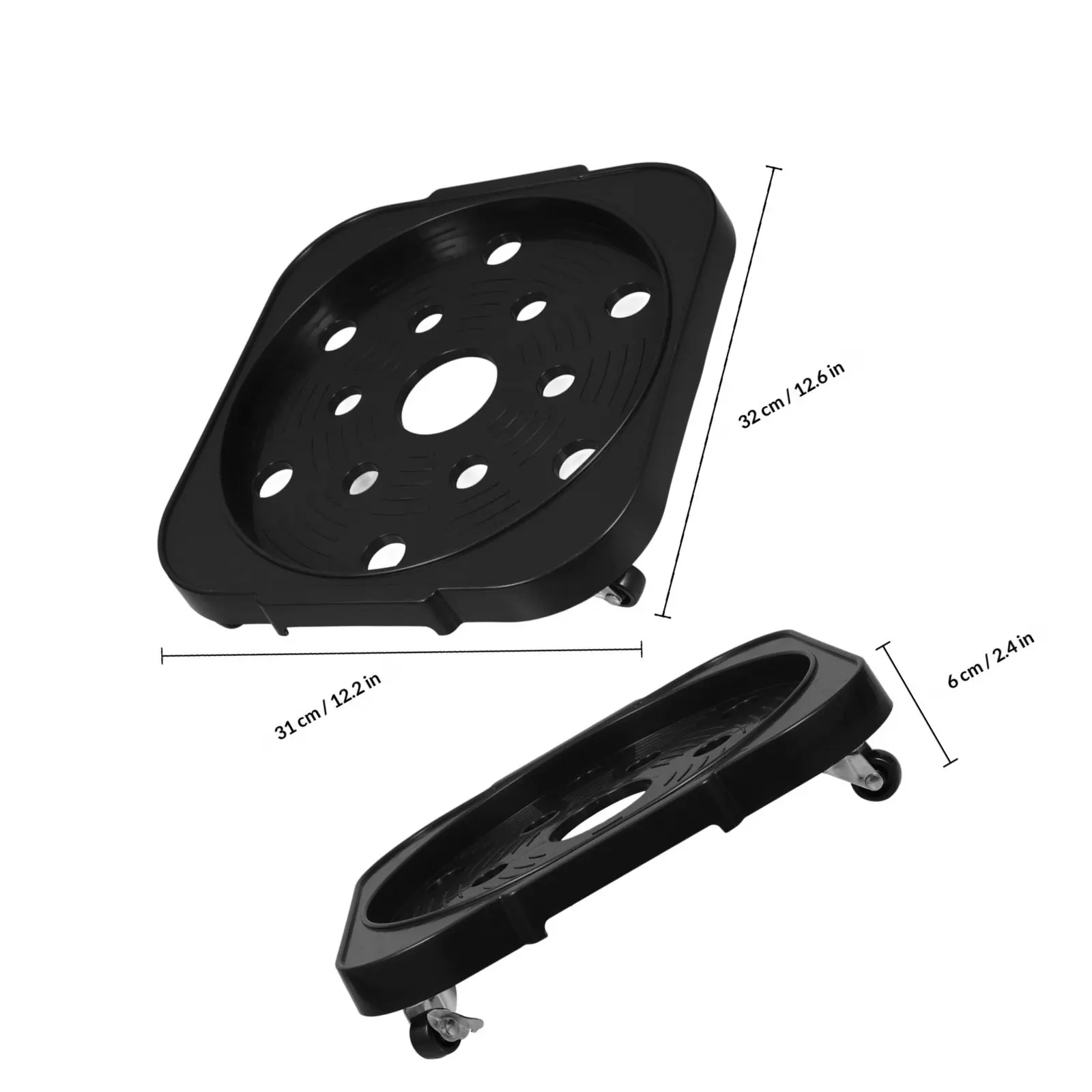Propane Tank Stand Rotation Stable Gas Cylinder Base Brake Wheels Movable Propane Cylinder Holder Flowerpot Tray Storage Gas
