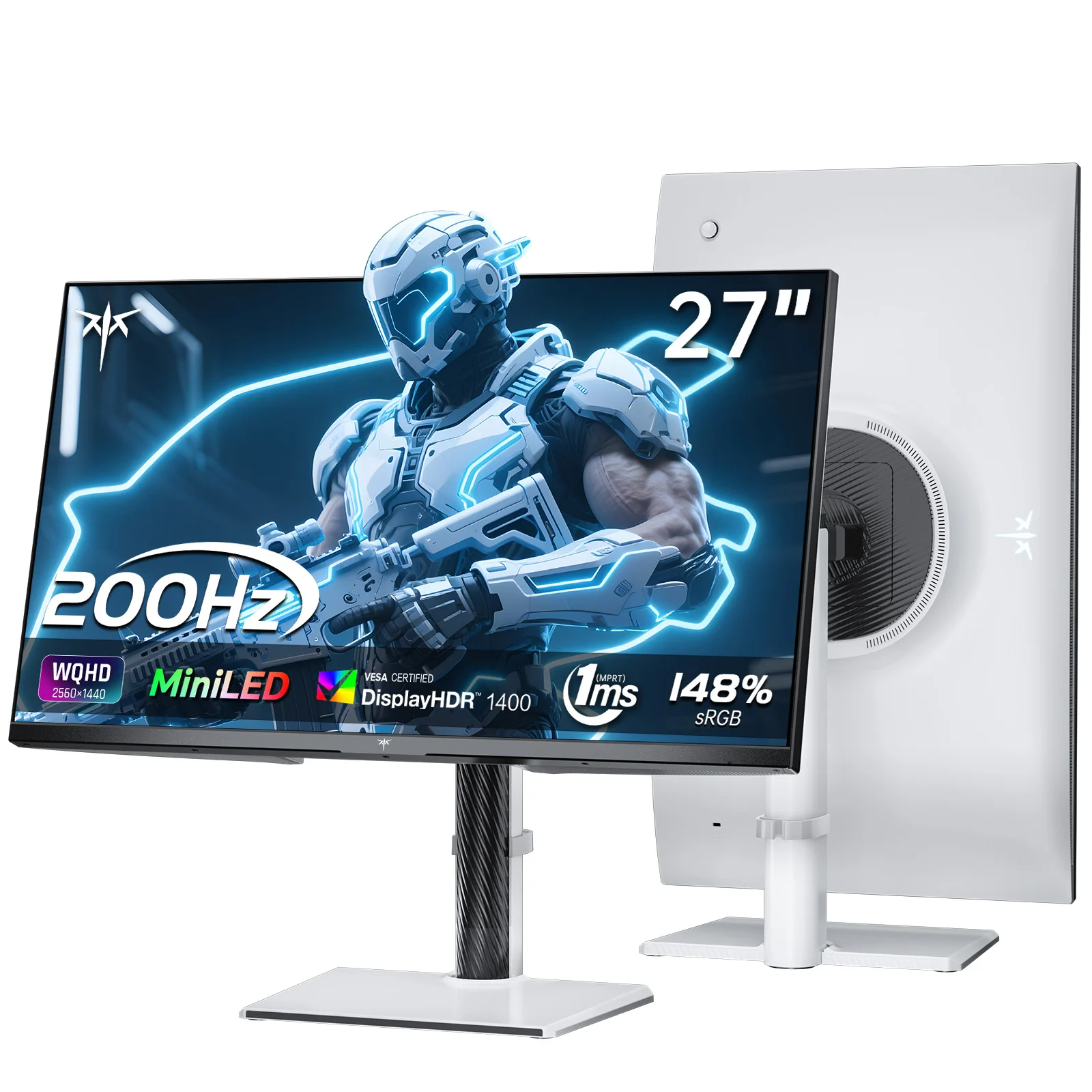 KTC M27T6S 27 Inch Gaming Monitor, 1440P Mini LED Monitor 200Hz(OC 210Hz), 157%sRGB, HDR 1000, 1ms MPRT