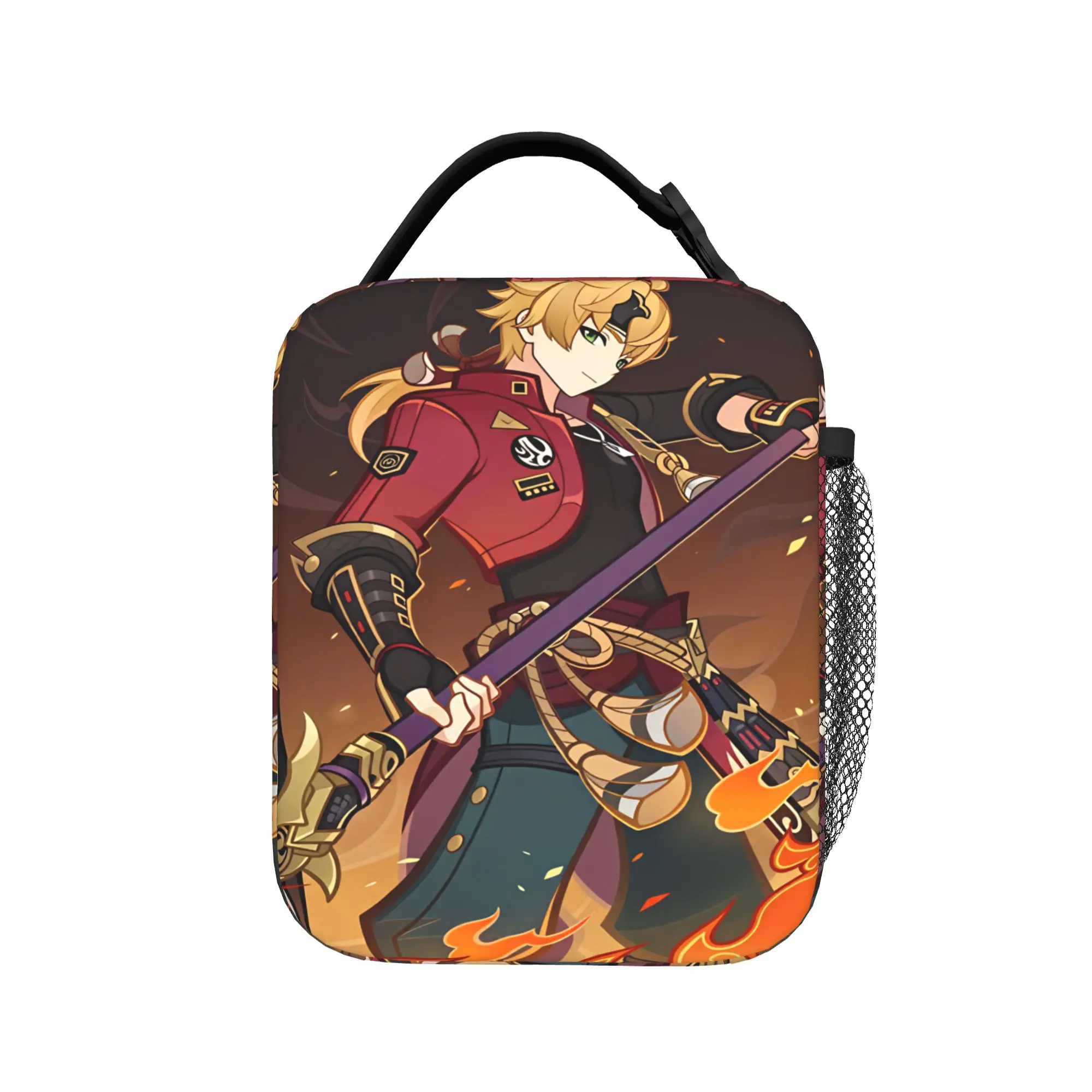 Genshin Impact Lunch Bag Game Character Casual Lunch Box For Girls Office Convenient Cooler Bag Waterproof Thermal Tote Handbags