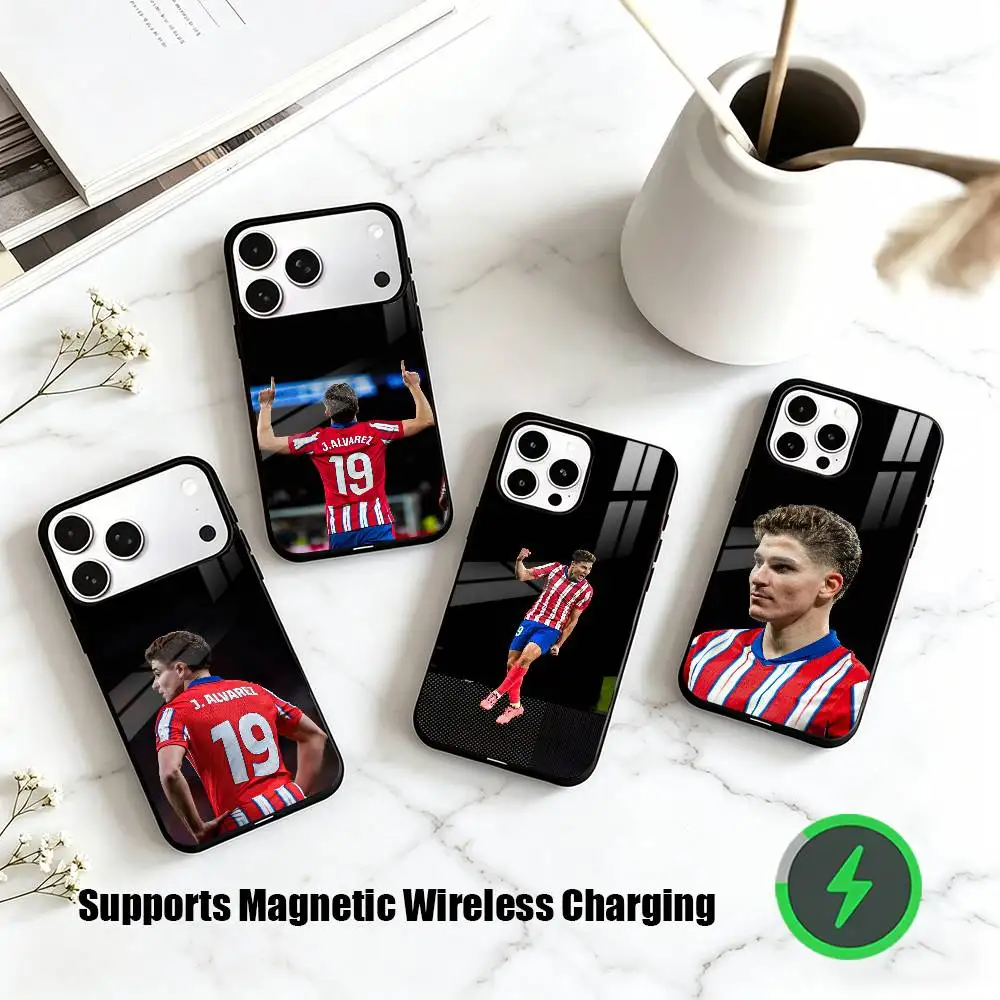 

J-Julian ALvarez Football Phone Case For iPhone17,16,15,14,13,12,11 Plus,Pro Supports Magnetic Wireless Charging