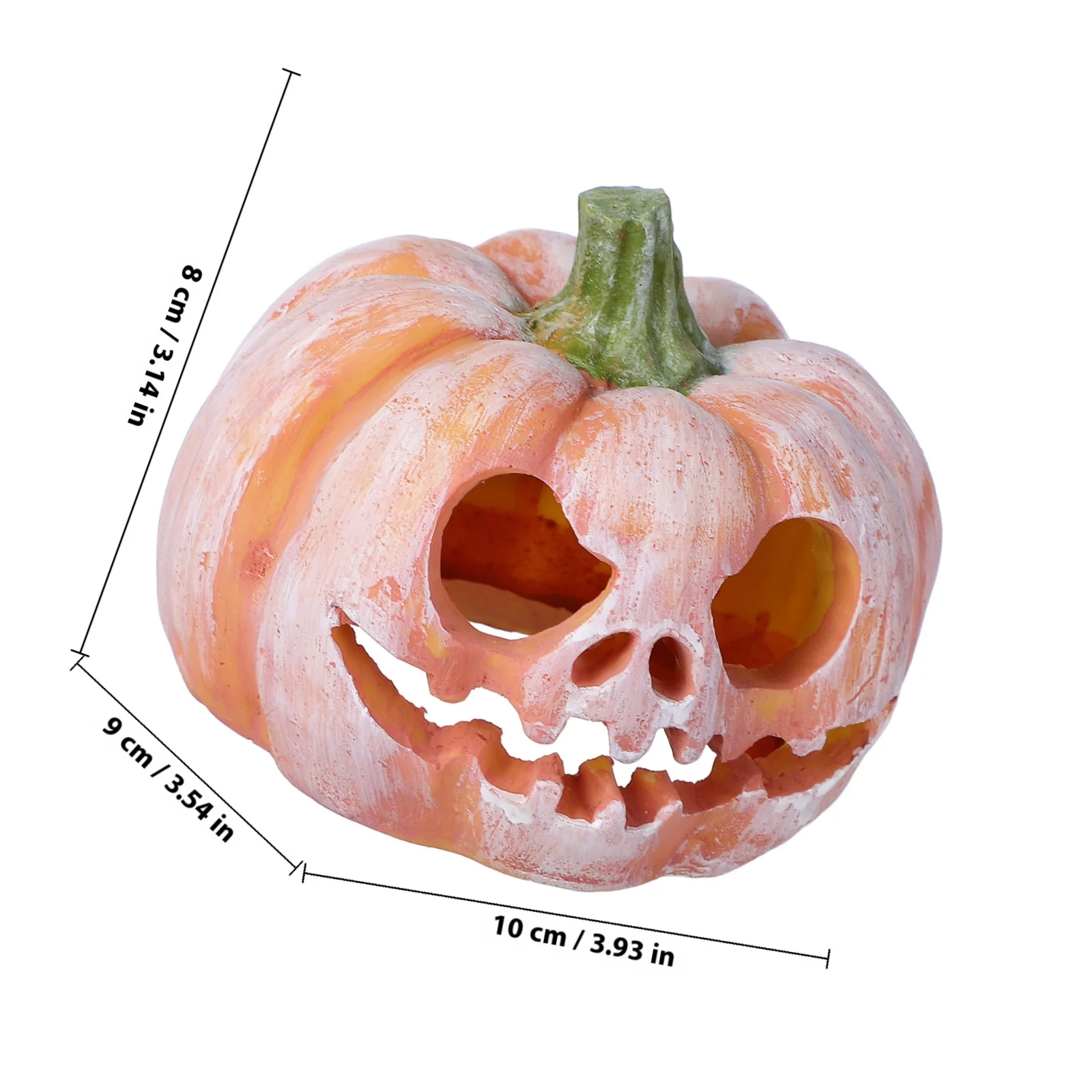 مخبأ أسماك اليقطين للهالوين مصنوع من الراتنج لحوض السمك على شكل كهف مأوى خزان ديكور صغير الحجم مناسب لمعظم الدبابات