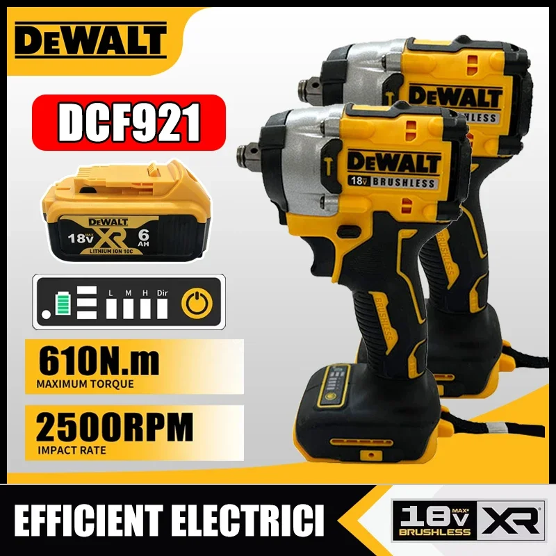 

Аккумуляторный ударный гайковерт DEWALT DCF921 ATOMIC 20V MAX, 1/2 дюйма, с регулируемой скоростью, DCF921