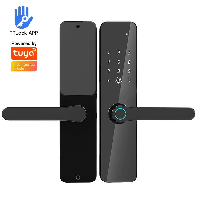 Handaily فندق قفل الباب الذكي كلمة المرور مفتاح أقل شقة قفل Tuya APP قفل الباب الرقمي TTlock