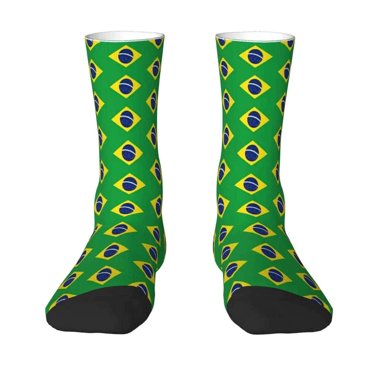 Flag Of Brazil Funny Socks High Quality Stockings All Season Long Socks for Man's Woman's