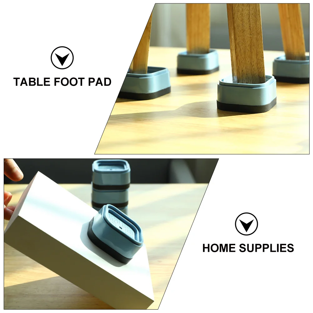 

4 Pcs Anti slip Vibration Pad Durable TPR PP Furniture Protection Home Supplies Table Chair Foot Heightening Noise Reduction