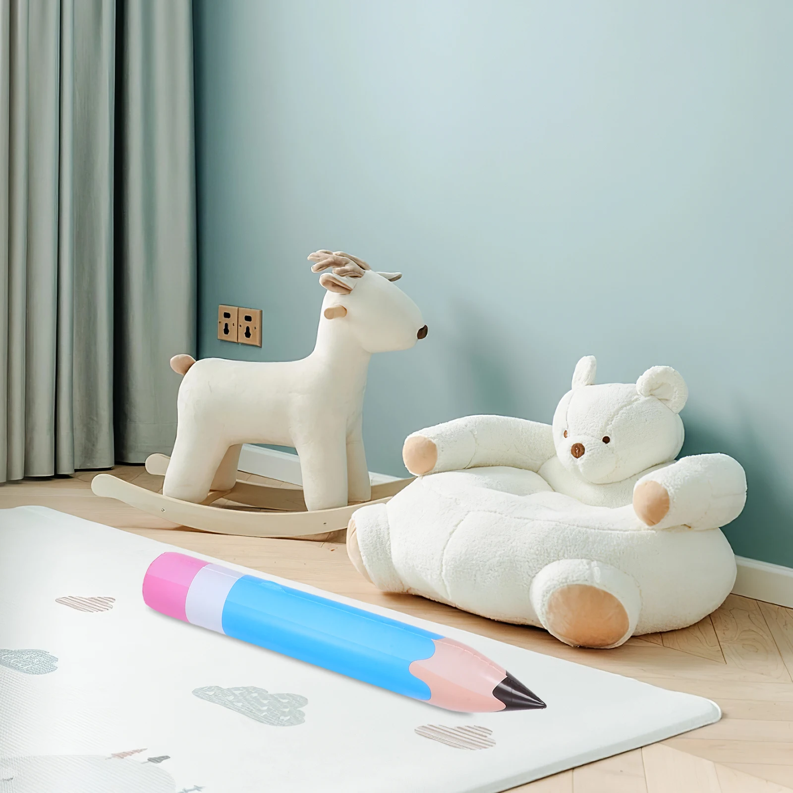 6 قطع من بالونات أقلام الرصاص المدرسية القابلة للنفخ، زينة تلوين ملونة زاهية للعودة إلى المدرسة، تعلق على الحائط، ديكور الحفلات المفضلة #4