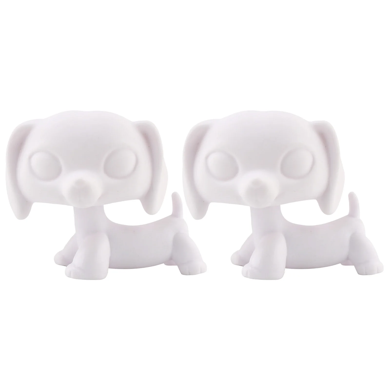 2 Pcs Minilpsshop White Base Pet Toy Shorthair Cat Wolfcat Collie Great Dane Dachshund Husky Deer Figure Kids Gift for LPS image 3