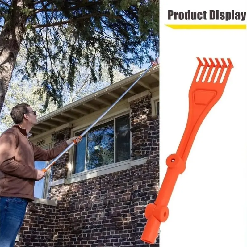 [NEWA76K!】 For Roofs Gutter Cleaning Tool Gutter Rake For Ground Rotatable Handle Small Rake Rain Gutter Tool For Roof Systems