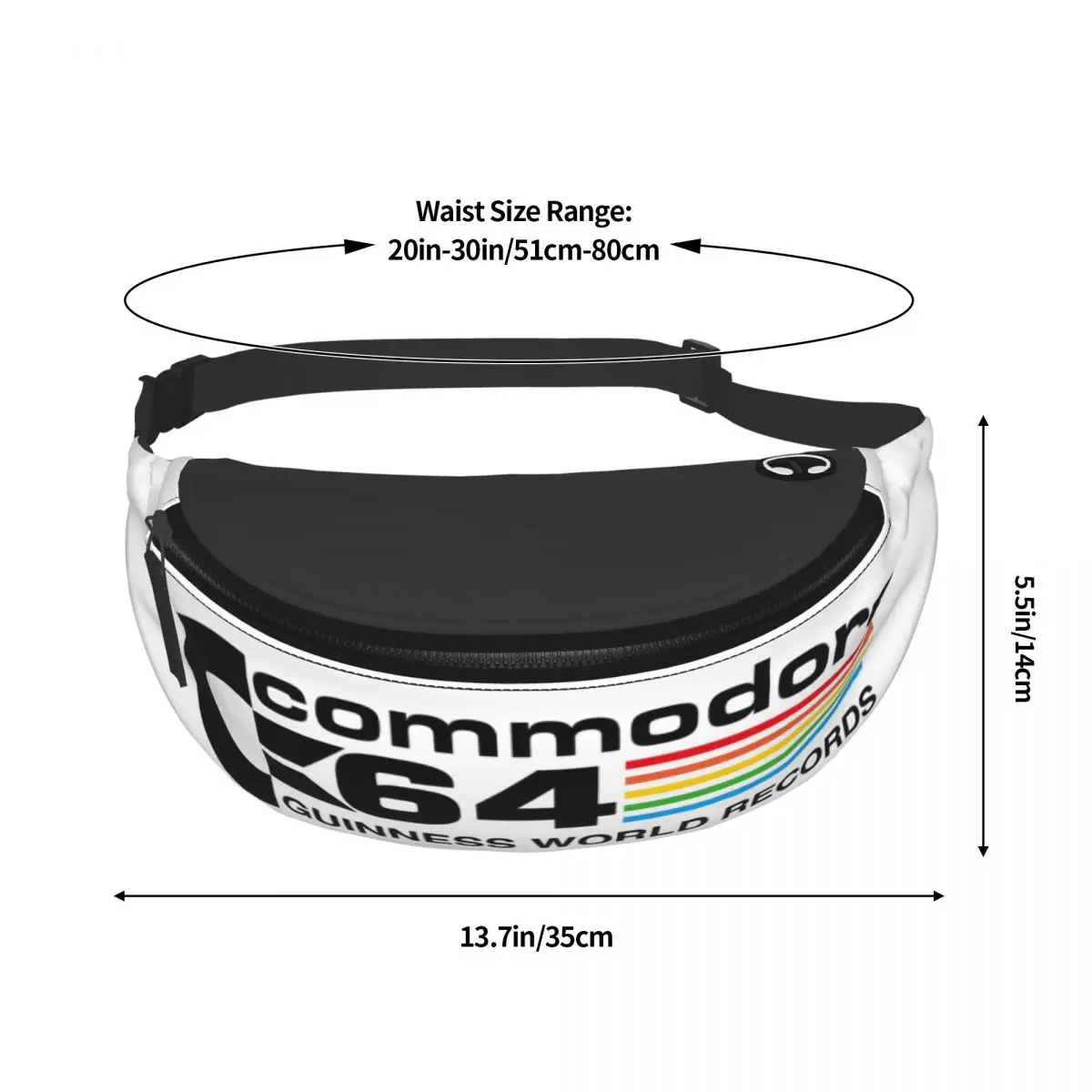 Custom Cool Commodore Logo Fanny Pack Vrouwen Mannen Custom Computer Geek Crossbody Heuptas Voor Reizende Telefoon Geld Etui