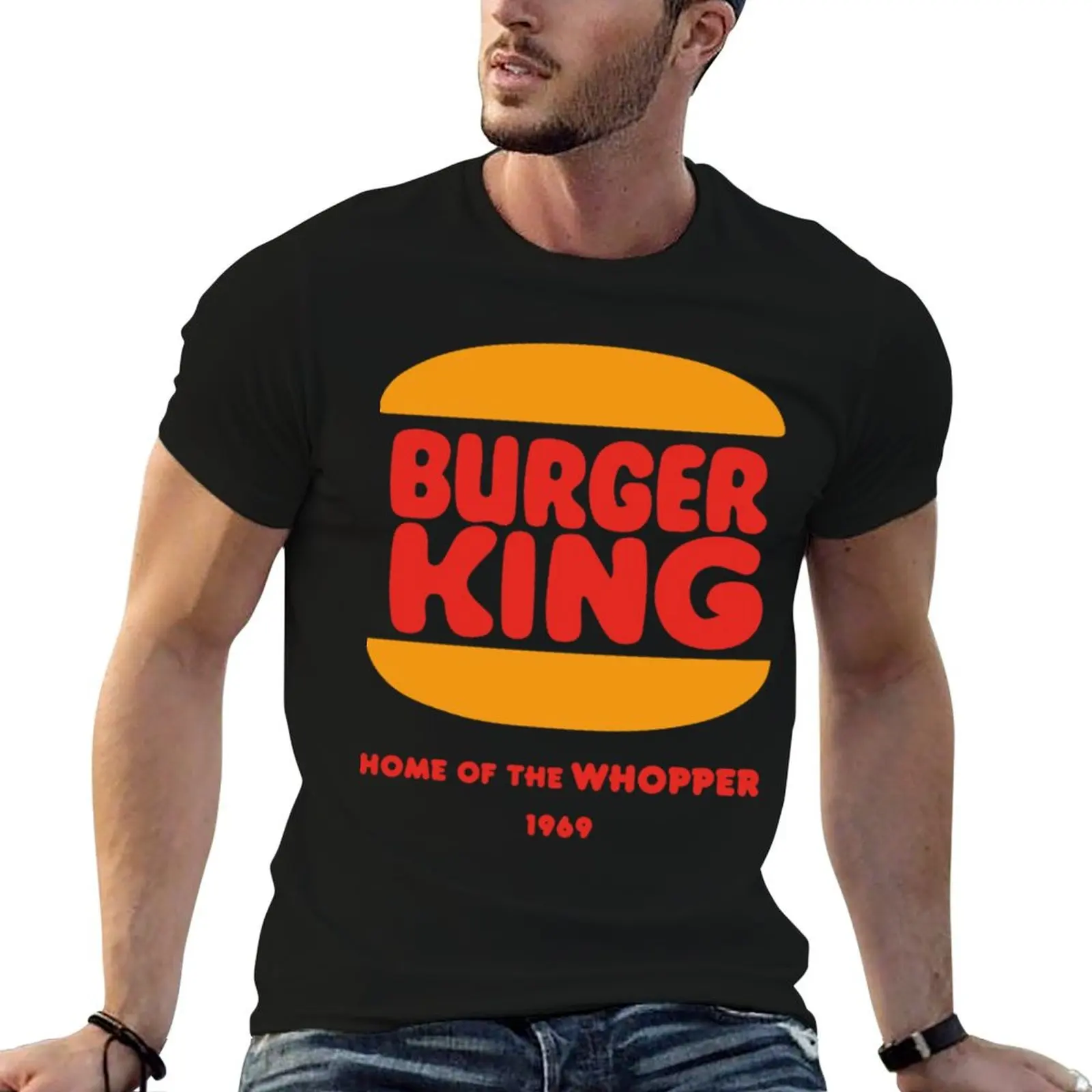 

Vintage 70s, 80s, 90s, Burger King Home Of The Whopper 1969 Logo T-Shirt t shirt man designer t shirt custom print T-Shirt