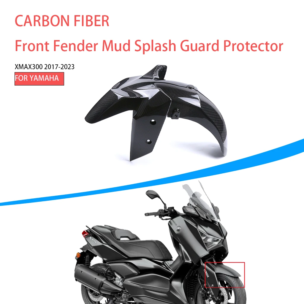 New Front Fender Mudguard For Yamaha XMAX300 2017-2023 Carbon Fiber Splash Guard Protector Wheel Hugger Motorcycle Accessories