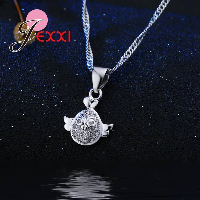 

Lovely Little Bird Design Fashion Jewelry Set Women/Girls 925 Sterling Silver Necklace Earrings Pendant Wholesale