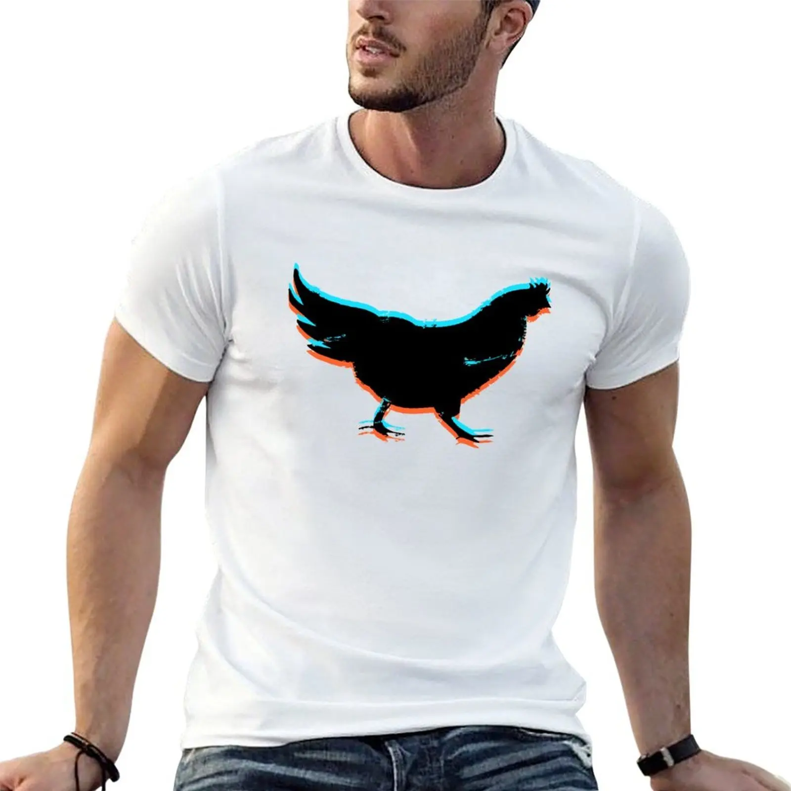 

shirts quality cotton high luxury brand prints Chicken Chicken t T-Shirt shirts pack Effect t shirt with 3D man t