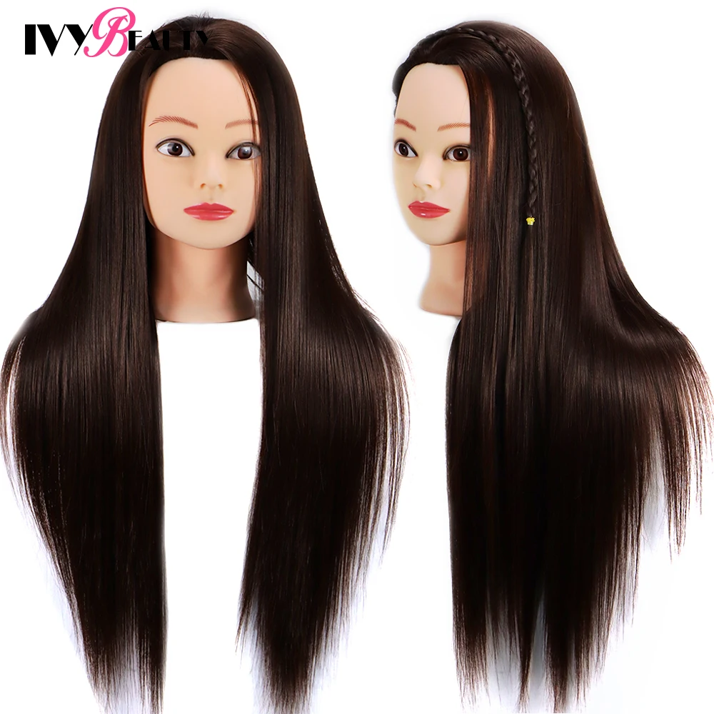 New Professional Styling Head Synthetic Mannequin Hair For Dolls Head Hairdresser Training Cosmetology Head With Diy BraidingSet