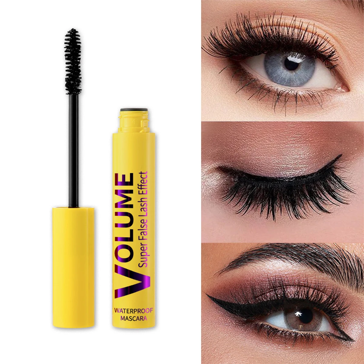 Mascara nero riccio a lunga tenuta, impermeabile, resistente al sudore, anti-sbavature e 12 ore di trucco per creare un look perfetto per il trucco