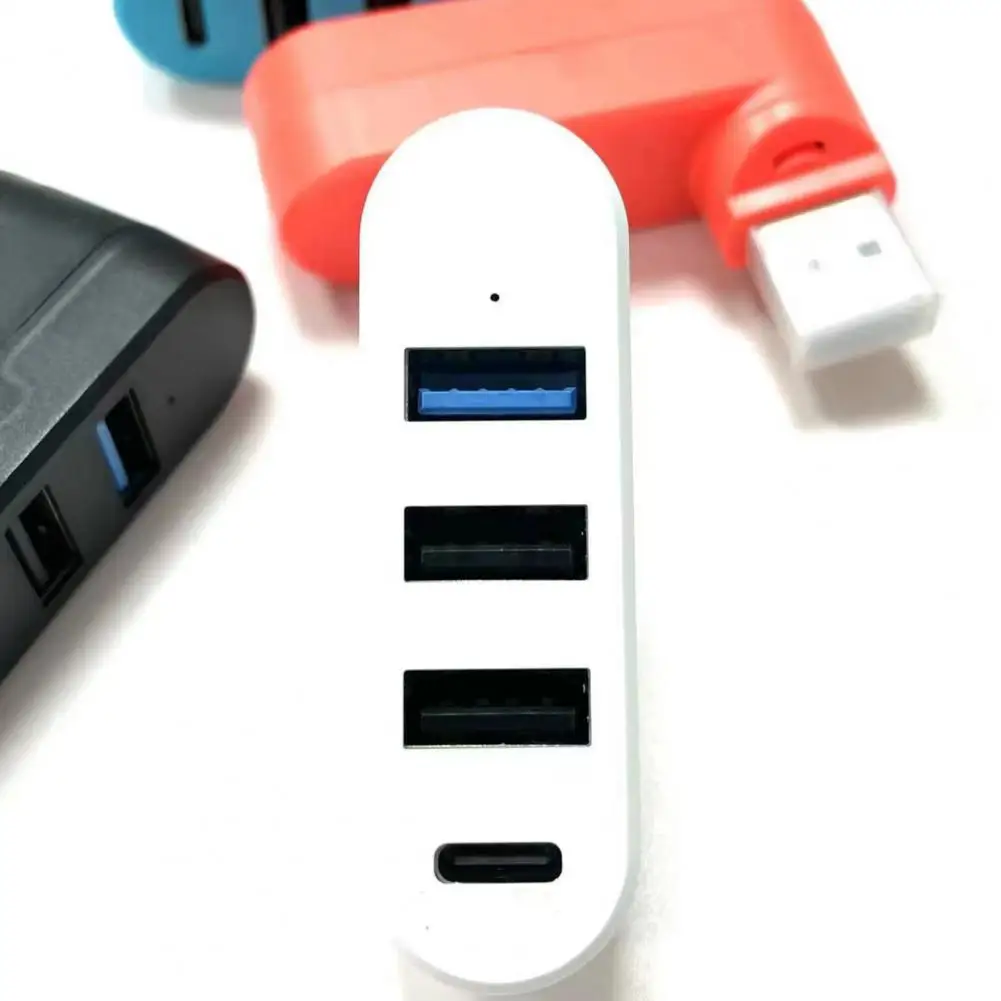 4-port Usb Hub 4-port Usb 3.0 Hub with 5gbps Transfer Speed Universal Plug-and-play Adapter 180-degree Rotatable Usb Extender