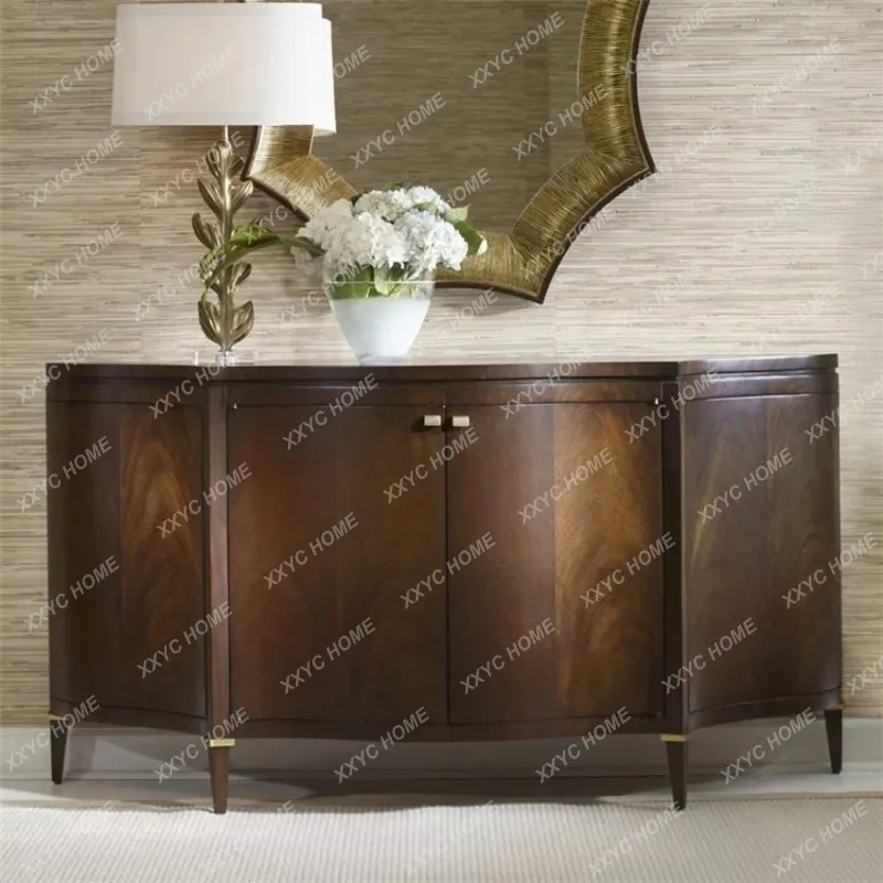 XX Hot sales  rural solid wood dining side cabinet restaurant  light luxury storage locker foyer entrance cabine