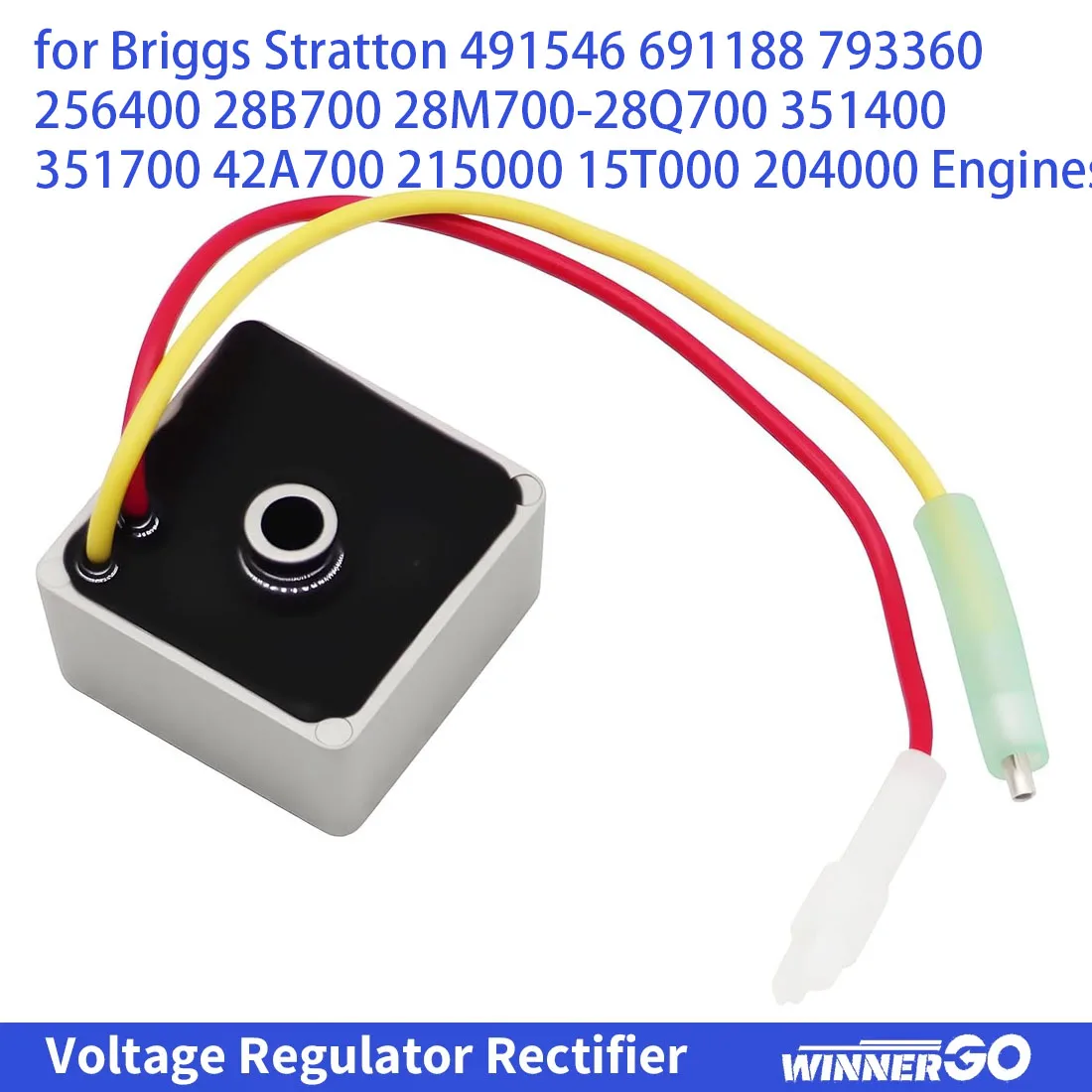 Regulador de Voltaje para Briggs Stratton 491546 691188 793360 256400 28B700 28M700-28Q700 351400 351700 42A700 215000 15T000 204000