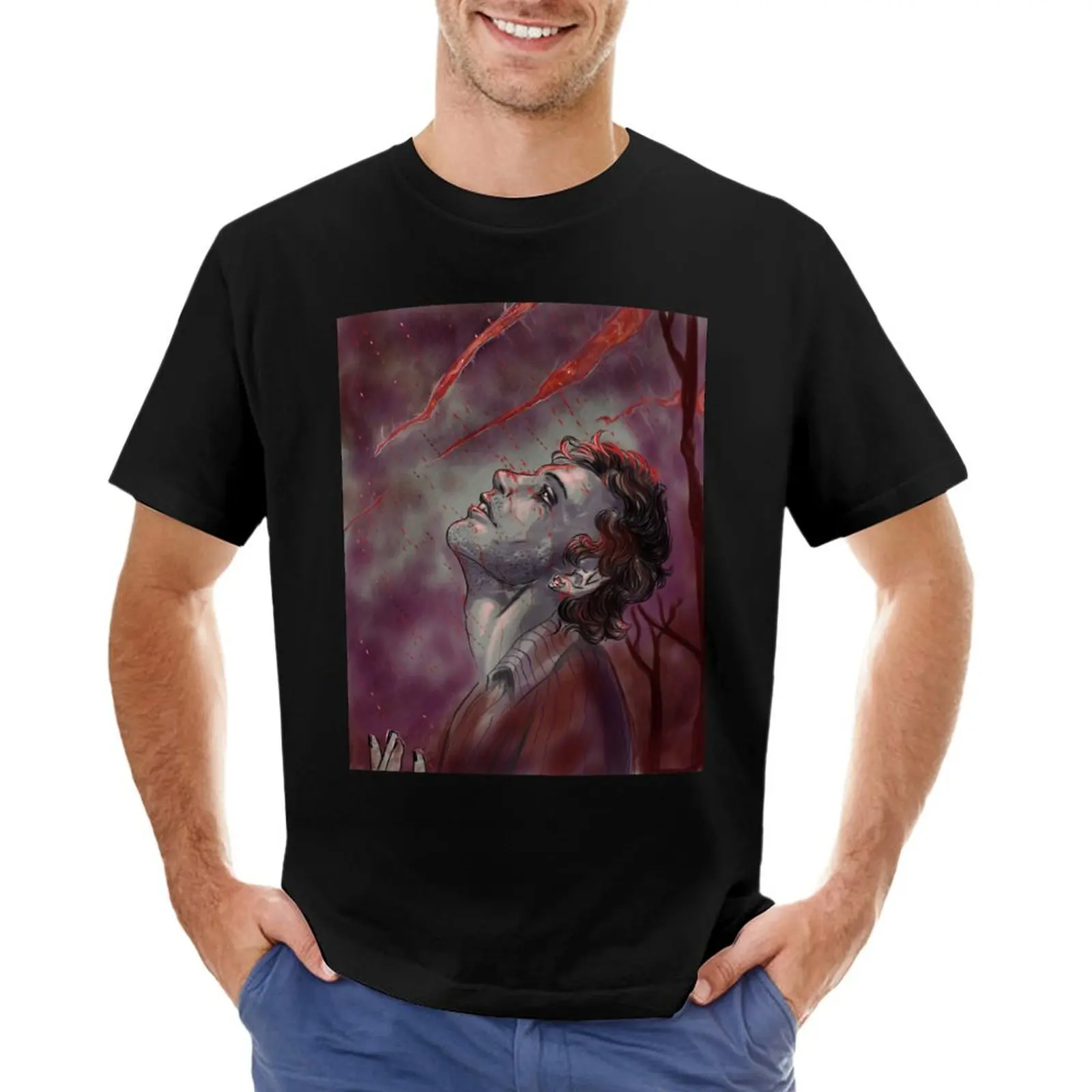 

Bleeding sky T-Shirt anime tshirt anime clothes heavyweights tops men t shirts high quality