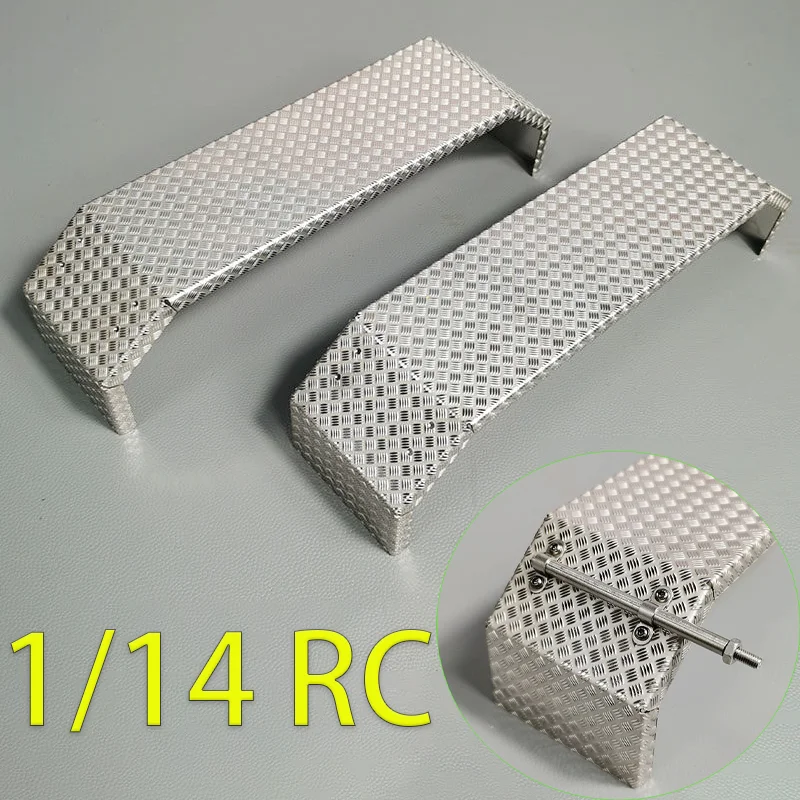 

2pcs Metal Simulation Biaxial Fender for 1/14 Tamiya RC Truck SCANIA 770S R620 VOLVO BENZ Arocs MAN TGX Car Accessories