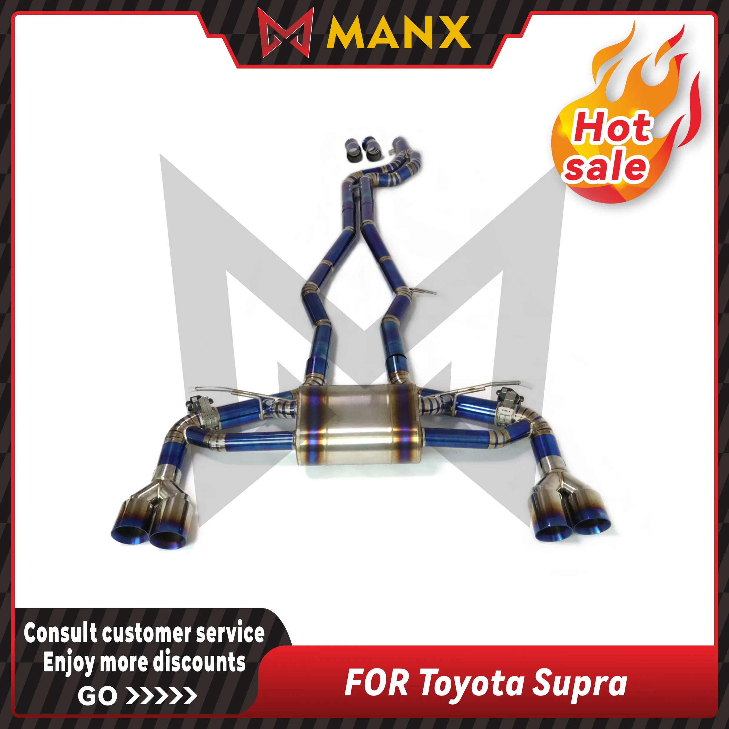 

MANX Car Exhaust system for Toyota Supra Titanium Alloy catback Performance exhaust pipe with remote control valve