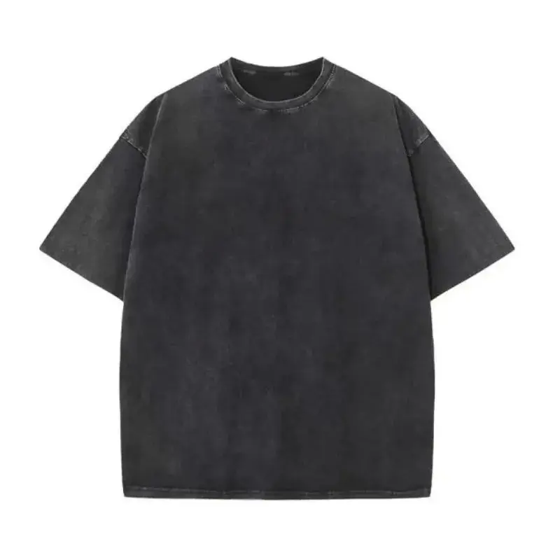 

Retro 230G Cotton Dropoulder Tirt for Men And Women Casual Sportswear Seven Quarter Sve Autumn Season Clothing