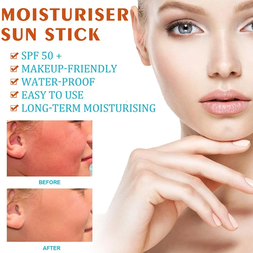 Krim Tabir Surya stik SPF 50 +, kosmetik 2024 pelindung sinar matahari anti-oksidan ringan untuk semua jenis kulit