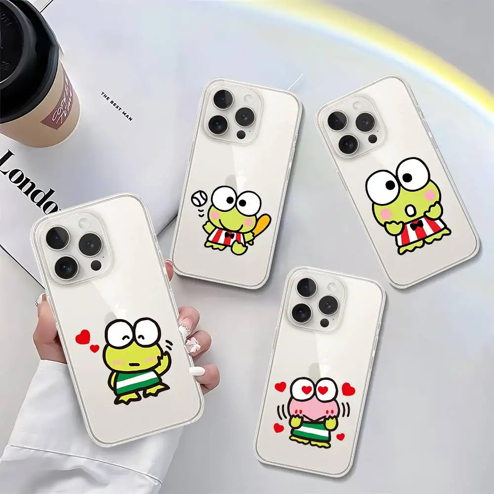 

K-Keroppis Phone Case For IPhone 17/16/15/11/13/14 Pro Max Plus/X/Xr/Xs Max/12mini Air Transparent Clear