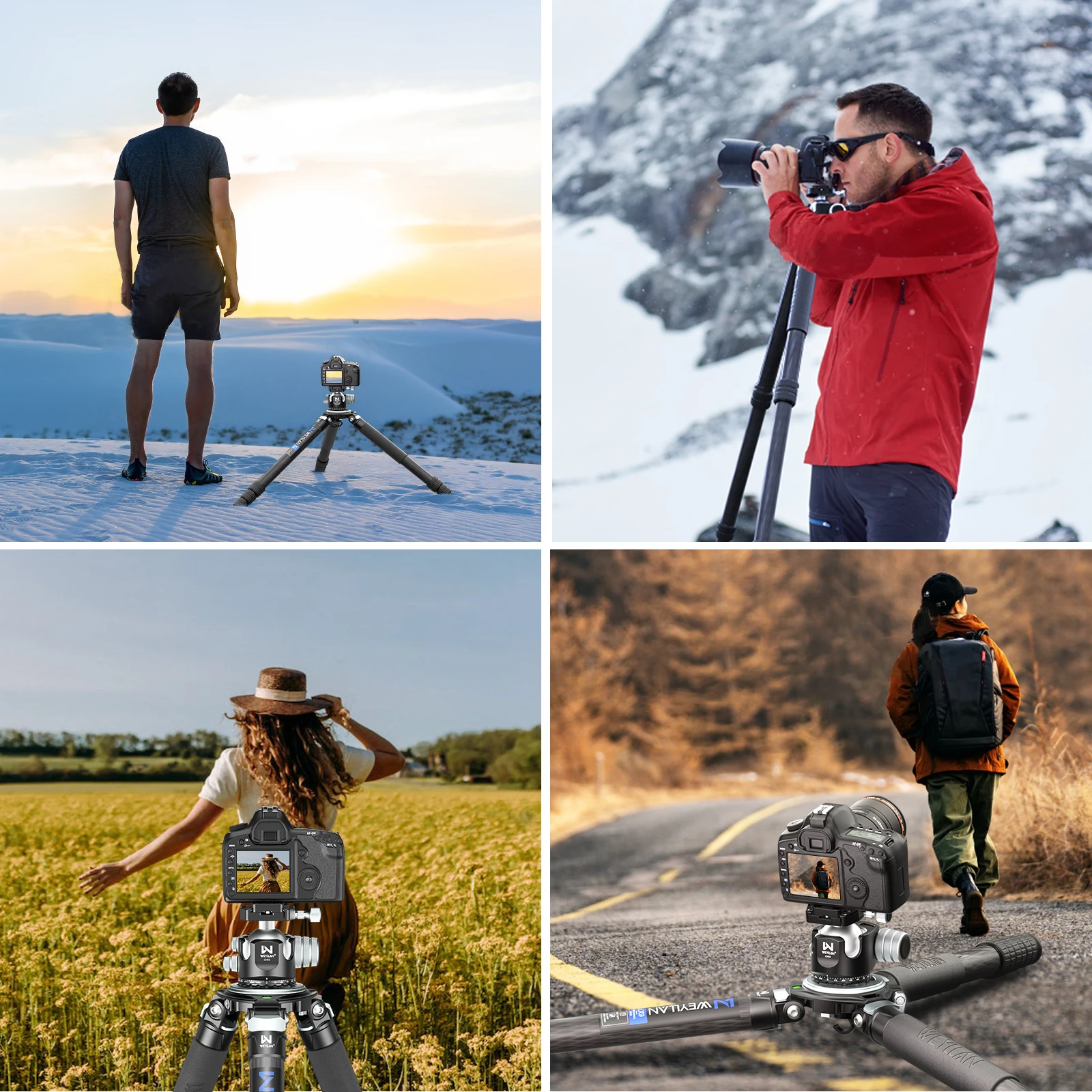 Carbon Fiber Tripod for Camera Hunting Bowl Tripod Camera Professional Heavy Duty Stand Phone Camcorder Telescope Max Load 40kg