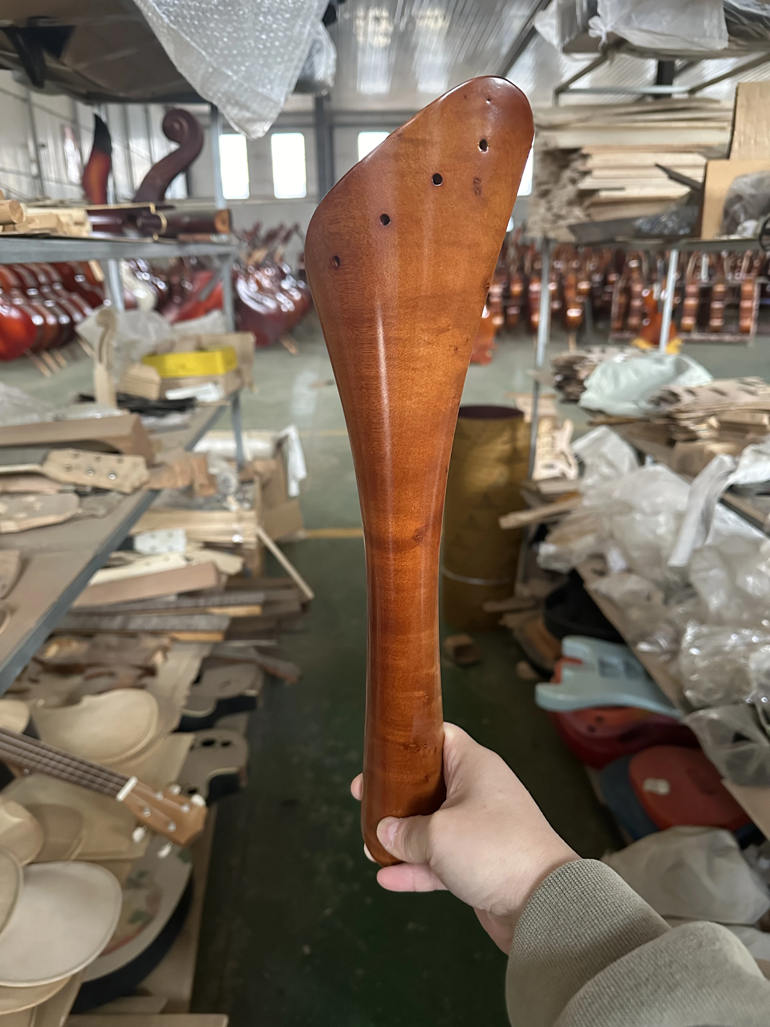 Double Bass Tailpiece, Special Shape, Solid Maple Wood, Red Wood, Beautiful Upright, High Quality, 3/4, 1 Pc