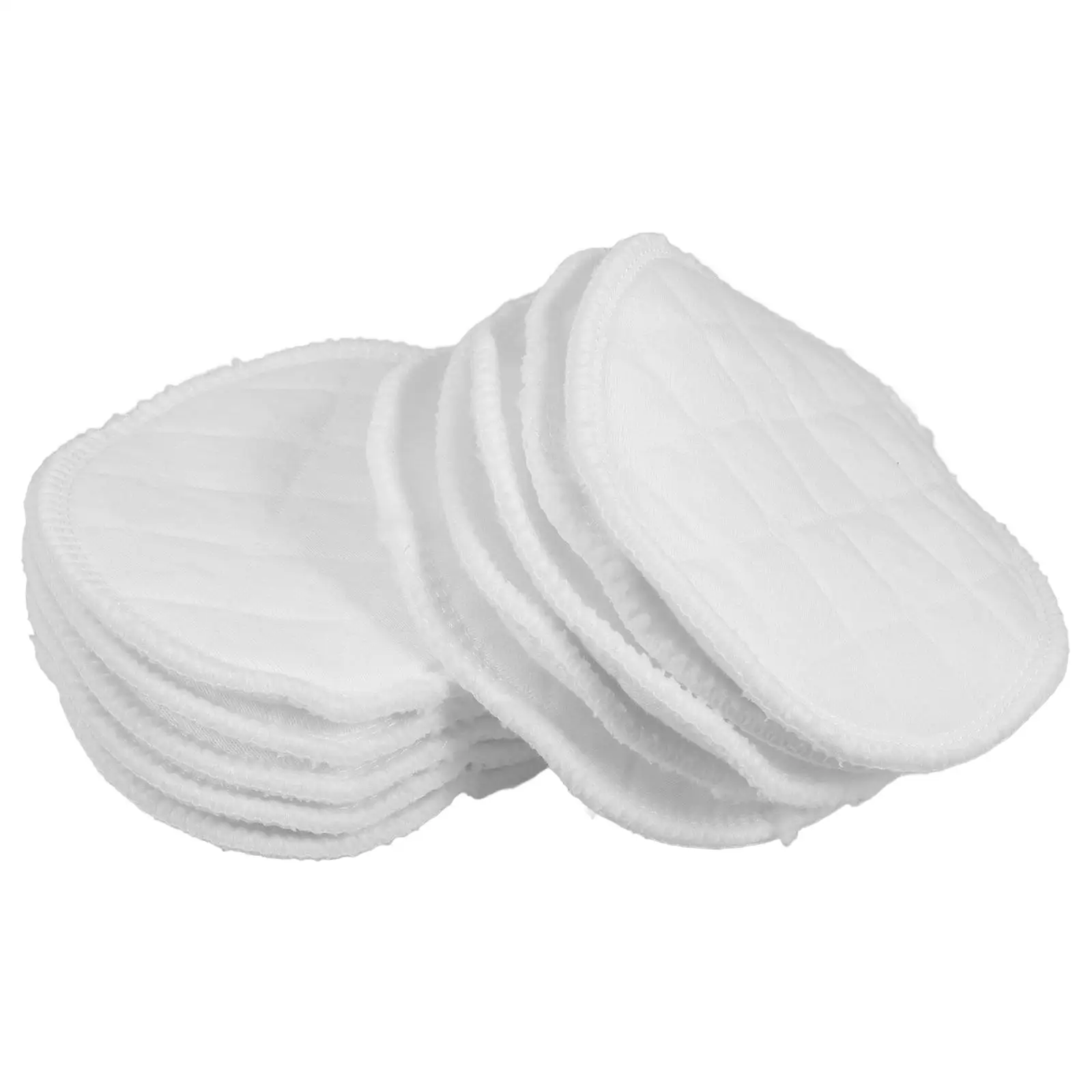 

10pcs White Cotton Nursing Pads Washable Reusable Thick Absorbent Breastfeeding Pregnant Leak Proof Maternity Pads Soft