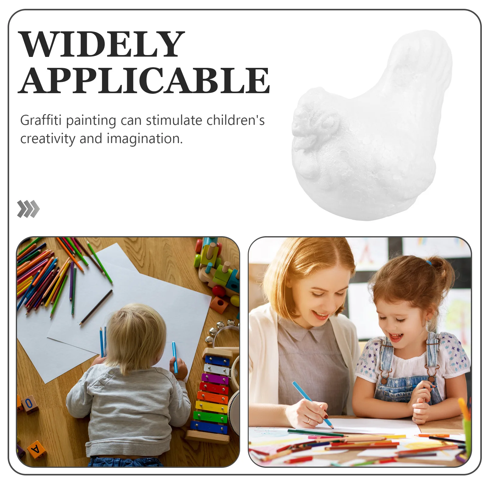 

Foam Animal Painting Chicken Birthday Party Decorations Ornament for Tree Child